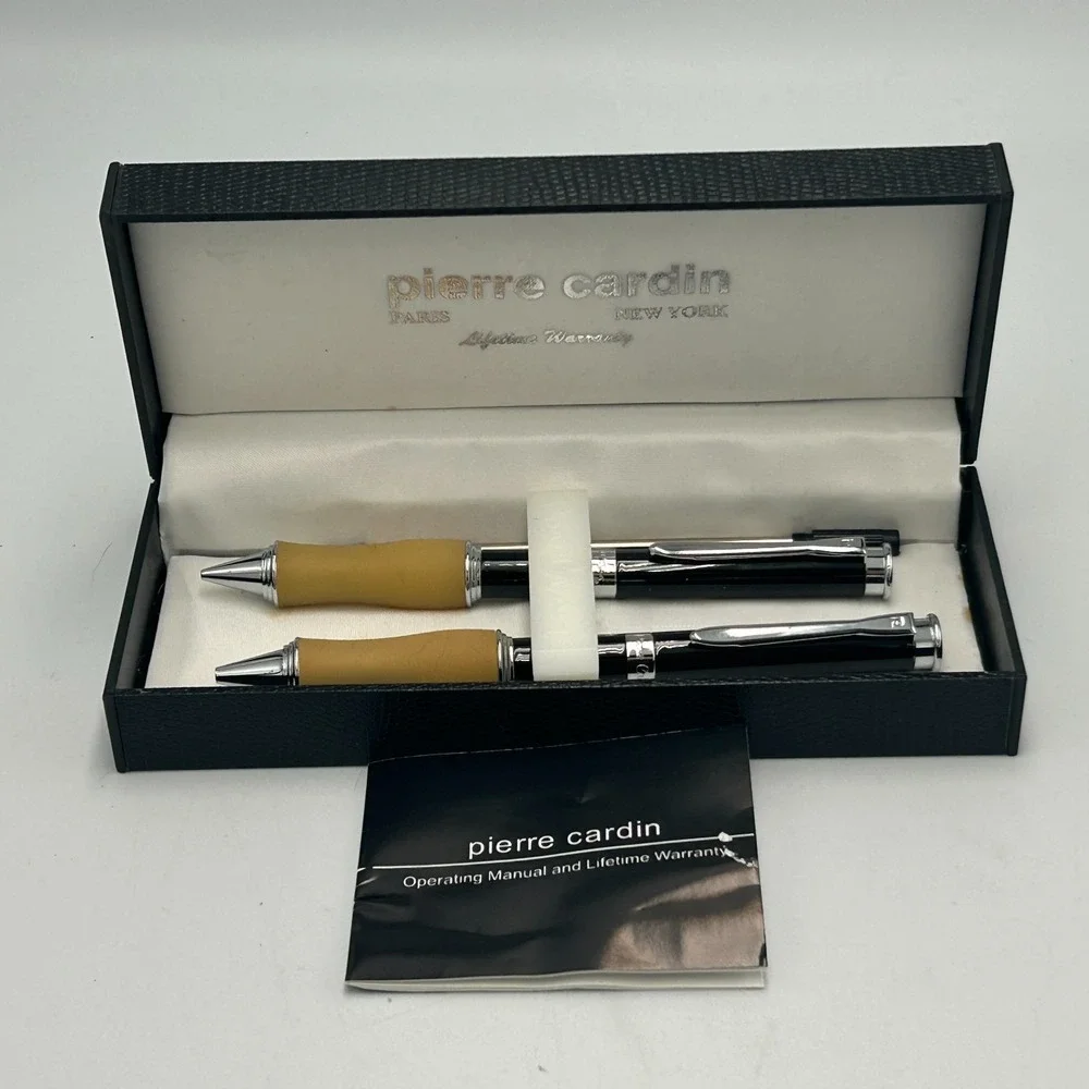Pierre Cardin Mechanical Pencil and Pen Set Comfort Grip Black Ink Original Box